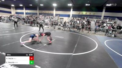 98 lbs Consi Of 4 - Hayden Nozie, Valiant College Prep vs Everett Roorda, Grindhouse WC