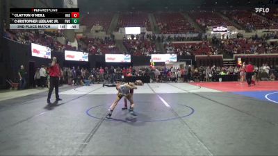 66 lbs 2nd Place Match - Clayton O`Neill, Silver Valley Wrestling Club vs Christopher LeBlanc Jr., Powell Wrestling Club