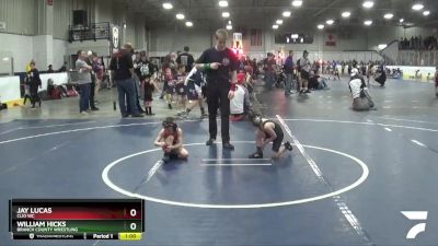43 lbs Cons. Round 1 - William Hicks, Branch County Wrestling vs Jay Lucas, Clio WC