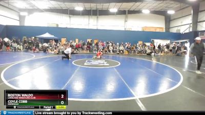 75 lbs Cons. Semi - Boston Waldo, Lakeland Wrestling Club vs Coyle Cobb, Homedale