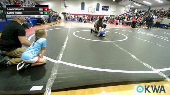 45 lbs Round Of 16 - Dawson Smith, Collinsville Cardinal Youth Wrestling vs Dante Perez, Tiger Trained Wrestling