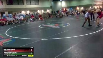 220 lbs Round 2 (16 Team) - Anthony Lowe, NFWA Black vs Tyler Byerly, Cow Valley