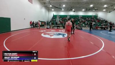 157 lbs Cons. Round 2 - Peyton Swift, Camel Kids Wrestling vs Brody Behrend, Wyoming Unattached