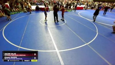 144 lbs Champ. Round 3 - Jacob Salas, Centennial High School Wrestling vs Izaiah Ramos, Selma High School Wrestling