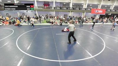 Junior Boys - 126 lbs Champ. Round 1 - Cole Anderson, Wyoming vs Korbin Hoke, Colorado