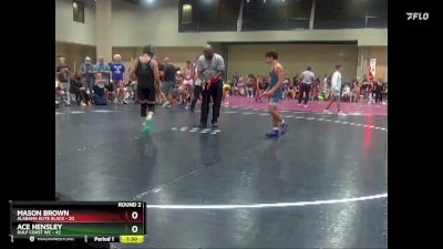 108 lbs Round 2 (8 Team) - Mason Brown, Alabama Elite Black vs Ace Hensley, Gulf Coast WC