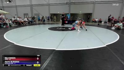 130 lbs Round 2 (8 Team) - Isla Baeza, Utah vs Faith Burgess, Michigan Red