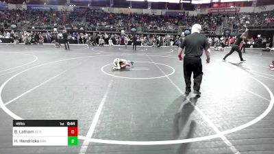 46 lbs Round Of 16 - Bowie Latham, DC Gold vs Hunter Hendricks, Ark City Takedown