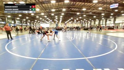 138 lbs Consi Of 32 #2 - Carson Nance, KY vs Madden Jensen, MT