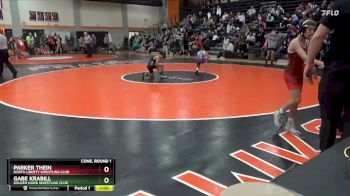 N-4 lbs Cons. Round 1 - Gabe Krabill, Golden Hawk Wrestling Club vs Parker Thein, North Liberty Wrestling Club