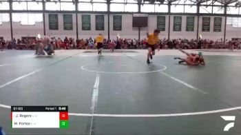 97-105 lbs Cons. Round 3 - Jackson Rogers, Oregon vs Mason Porten, Crystal Lake Wizards