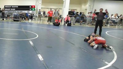 95 lbs Consi Of 16 #2 - Wesley Martin, NE vs Brady Sher, FL