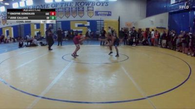 120 lbs Cons. Semi - Onofre Gonzales, IMG Academy/ Ascender Elite vs Jose Callava, Gladiator Wrestling