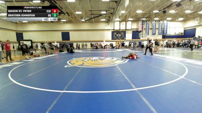 120 lbs Consi Of 16 #2 - Mason St. Peter, Stateline vs Brayden Johnston, Mayo Quanchi