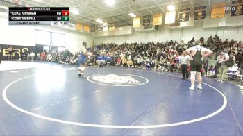 285 lbs Champ. Round 1 - Coby Merrill, JW North vs Luke Kingman, Murrieta Valley