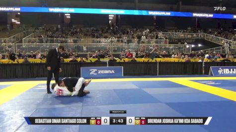Brendan Joshua Ka'imi Koa Sabado vs Sebastian Omar Santiago Colon 2025 Pan Kids Jiu-Jitsu IBJJF Championship
