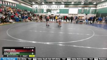 120 lbs 1st Place Match - Ariana Sosa, Dallas Wilson (Girls) vs Evely Hernandez, Dallas Skyline (Girls)