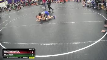 67 lbs Quarterfinal - Milo Sligh, Cane Bay Cobras vs Braxton Porter, Savannah Wrestling Center