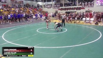 113 lbs 2nd Wrestleback (16 Team) - Carter Fuller, Wayne County HS vs Aiden Simmons, Benedictine Military School