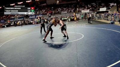 D 2 215 lbs Semifinal - Riley Graham, Lakeshore vs Khaymen George, Carencro