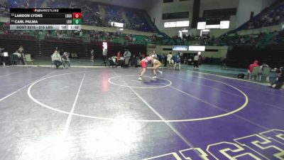 215 lbs Consi Of 8 #1 - Landon Lyons, Lugoff-Elgin vs Carl Palma, Lexington