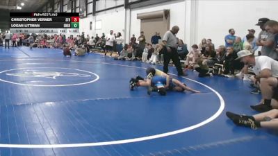 80 lbs Round 3 (6 Team) - Christopher Verner, STAUNTON REAPER vs Logan Littman, GREAT NECK WRESTLING CLUB GREEN