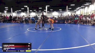 106 lbs Round 2 (8 Team) - Lukas Foster, Illinois vs Mathew Prine, Iowa