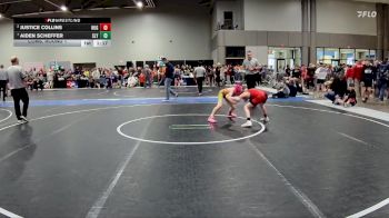 80 lbs Cons. Round 1 - Aiden Scheffer, Slyfox vs Justice Collins, Hugoton