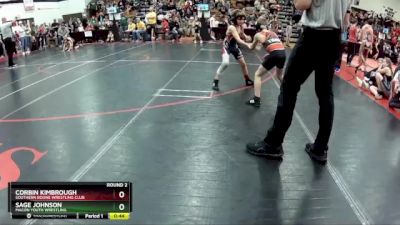 70C Round 2 - Sage Johnson, Macon Youth Wrestling vs Corbin Kimbrough, Southern Boone Wrestling Club