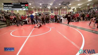 66 lbs Rr Rnd 1 - Beau Barrett, Black Fox Wrestling Club vs Isaiah Tate, Barnsdall Youth Wrestling