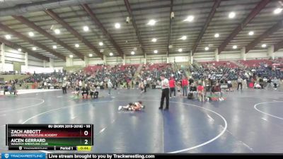 55 lbs Quarterfinal - Aicen Gerrard, Wasatch Wrestling Club vs Zach Abbott, Sanderson Wrestling Academy