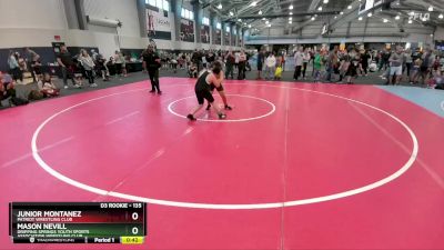 135 lbs Semifinal - Junior Montanez, Patriot Wrestling Club vs Mason Nevill, Dripping Springs Youth Sports Association Wrestling Club