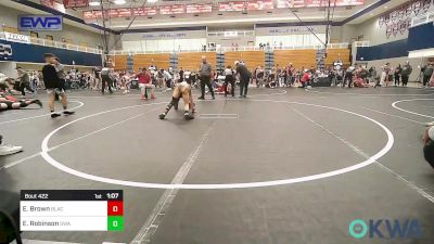 84 lbs Semifinal - Easton Brown, Blackwell Wrestling Club vs Elijah Robinson, Shelton Wrestling Academy