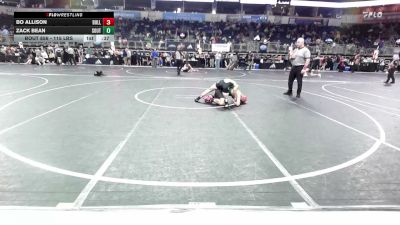 115 lbs Consi Of 16 #2 - Bo Allison, Bulls WC vs Zack Bean, Southwestern Piasa Birds