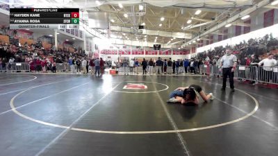 126 lbs Quarterfinal - Hayden Kane, Natick vs Ayanna Rosa, Springfield Central (W)