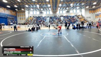 85 lbs Round 2 - Jack Cabrera, Colosseum Wrestling vs Brock Cidri-Bricker, Claw Wrestling