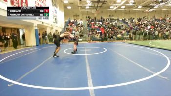Boys 157 lbs Champ. Round 1 - Anthony Guitierrez, Westmont Boys vs Cole Akin, Gunn&nbsp;Boys