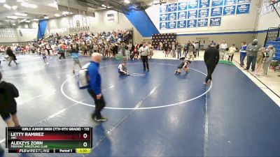 115 lbs Champ. Round 1 - Letty Ramirez, JWC vs Alexzys Zorn, Fremont Wrestling Club