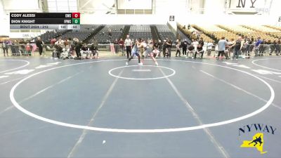 215 lbs Cons. Semi - Dion Knight, Funky Panda Wrestling Club vs Cody Alessi, Continuum Wrestling Club