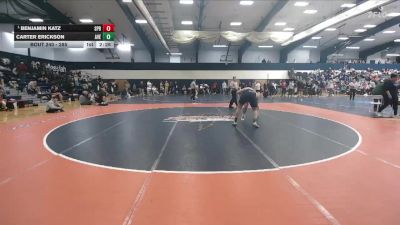 285 lbs Champ. Round 2 - Benjamin Katz, Springfield College vs Carter Erickson, Averett