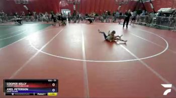 71 lbs Round 3 - Cooper Kelly, Cadott Wrestling Club vs Axel Peterson, Unattached