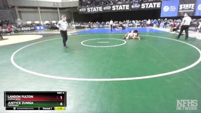 1A 132 lbs Semifinal - Justyce Zuniga, Toppenish vs Landon Fulton, Castle Rock