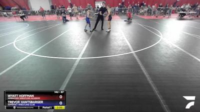 87 lbs Cons. Semi - Wyatt Hoffman, Sarbacker Wrestling Academy vs Trevor Hantsbarger, Somerset Wrestling Club