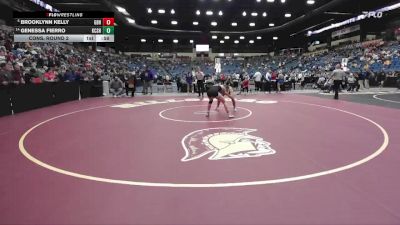 130 lbs Cons. Round 2 - Genessa Fierro, Kansas City - Schlagle HS vs Brooklynn Kelly, Great Bend Hs