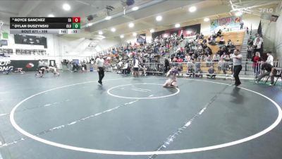 106 lbs 5th Place Match - Dylan Duszynski, Lutheran/Orange vs Royce Sanchez, Santa Ana