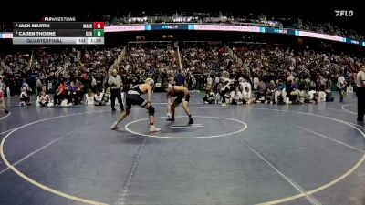 1A 150 lbs Quarterfinal - Caden Thorne, Uwharrie Charter Academy vs Jack Martin, Mount Airy High School