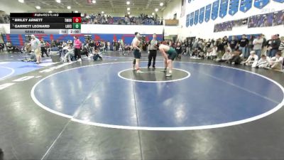 215 lbs Semifinal - Garrett Leonard, Lake City vs Briley Arnett, Timberlake