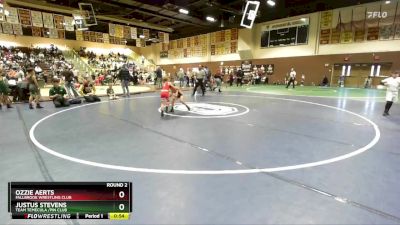 53 lbs Round 2 - Ozzie Aerts, Fallbrook Wrestling Club vs Justus Stevens, Team Temecula /Pin Club