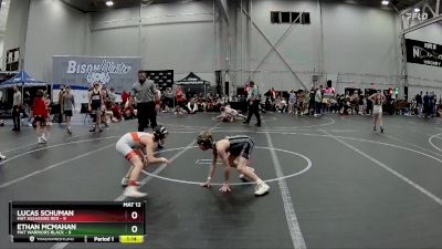 64 lbs Round 3 (4 Team) - Ethan McMahan, Mat Warriors Black vs Lucas Schuman, Mat Assassins Red