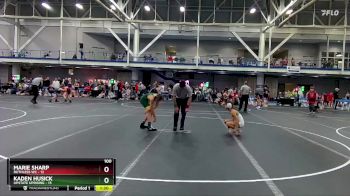 100 lbs Round 4 (10 Team) - Kaden Husick, Upstate Uprising vs Marie Sharp, Ruthless WC